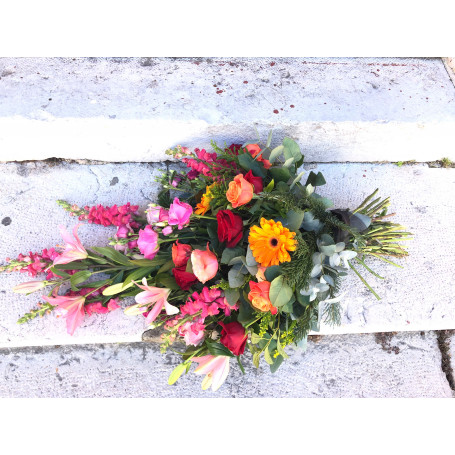 Bouquet deuil coloré