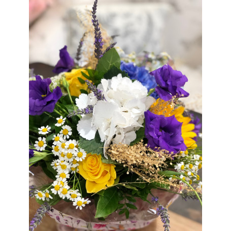 Bouquet rond type champêtre