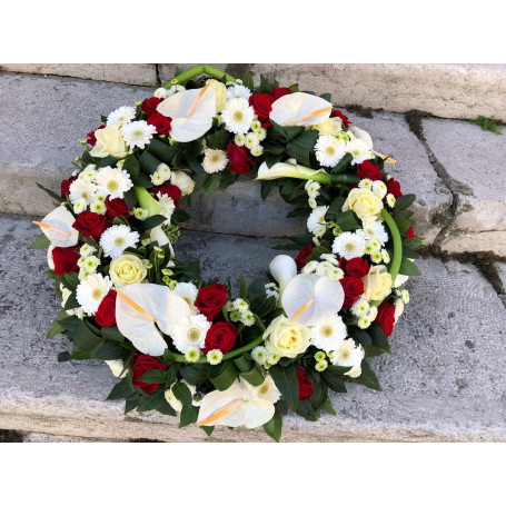 Couronne de fleurs deuil Monaco